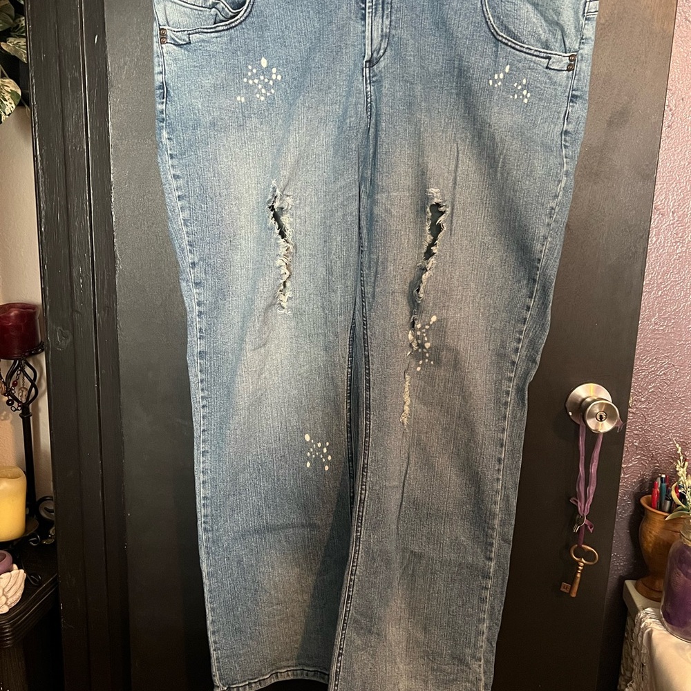 Cato Distressed Blue Jeans for Women